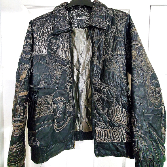 Vilanto Jackets Coats Scarface Black Leather Bomber Jacket Size Small Poshmark